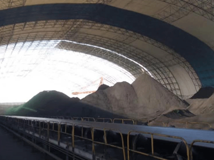 合山煤棚料仓网架